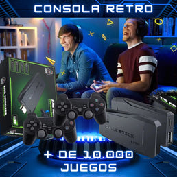 CONSOLA RETRO KING:  MÁS DE 10,000 JUEGOS CLÁSICOS  UN VIAJE ÚNICO AL PASADO