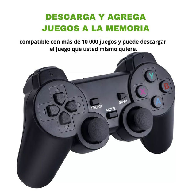 CONSOLA RETRO KING:  MÁS DE 10,000 JUEGOS CLÁSICOS  UN VIAJE ÚNICO AL PASADO